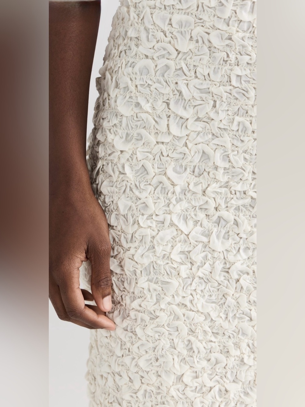 Mara Hoffman NWOT Women’s Sloan Sleeveless Midi Popcorn Column Dress In Cream XS - Picture 5 of 14